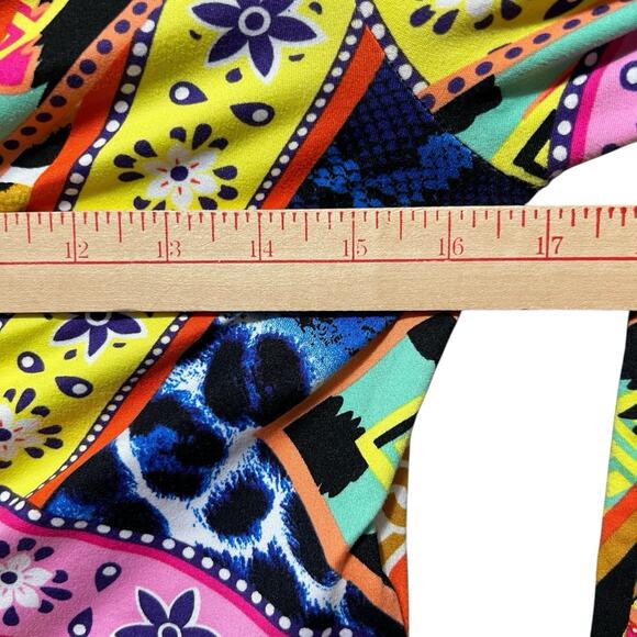 JULIA BY LOVE J Y2K Cropped Cinch Top Size L Festival Animal Print Funky Club - Picture 8 of 10